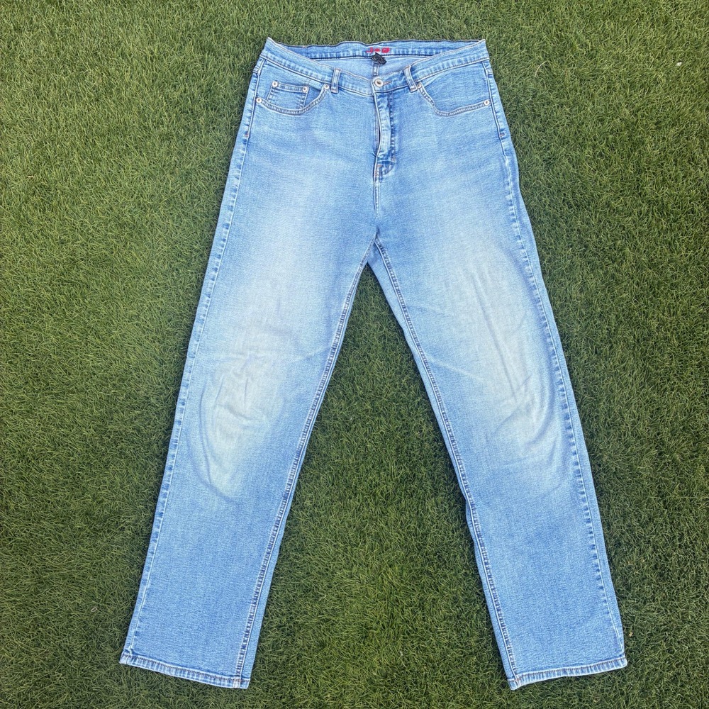 Jag Jeans Mens 14 32x31 Light Wash Straight Leg Denim Classic Cotton Blue Pants